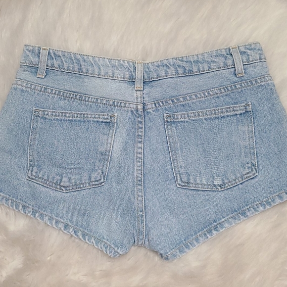 American Apparel Button Fly Denim Shorts - Picture 9 of 12